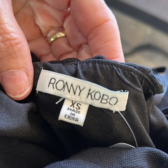 Ronny Kobo Ambre Strapless  Jumpsuit in Black - Picture 9 of 13